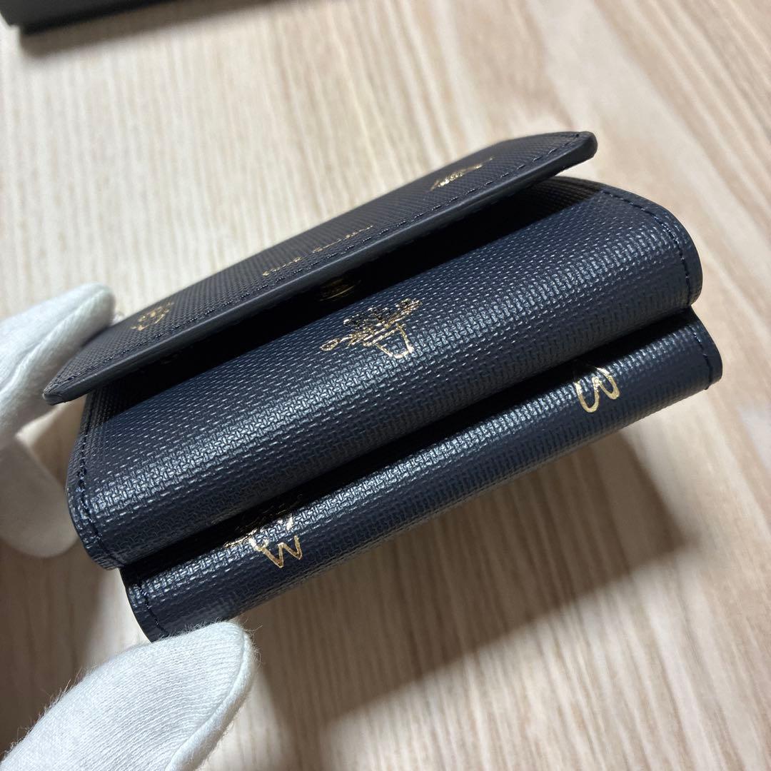 ★新品未使用★ポールスミス　財布　3つ折り　ネイビー　がま口