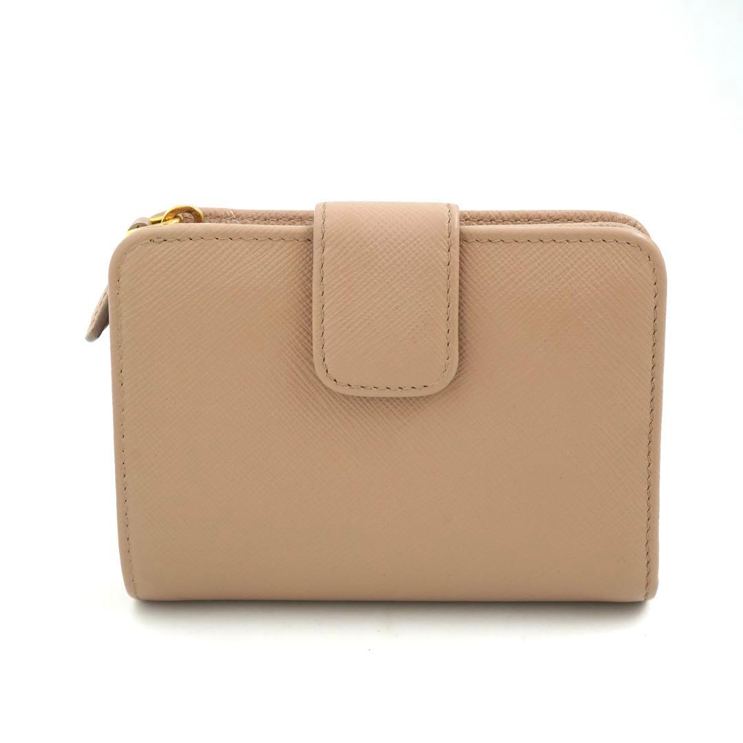 ✨Sランク・箱保証書付き✨　PRADA ミニ財布　サフィアーノ　L字　ベージュ
