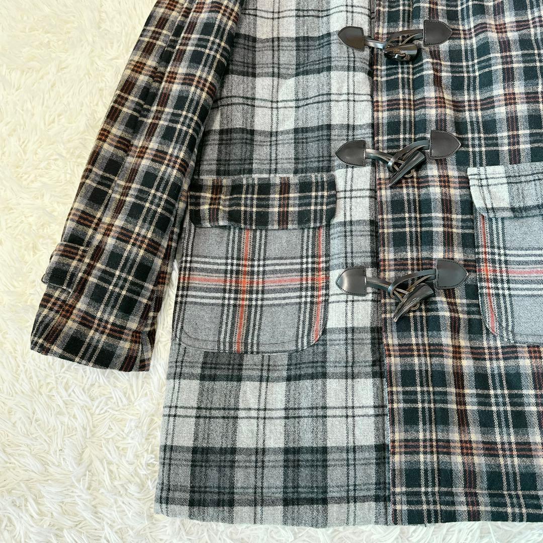美品✨uniform experiment ダッフルコート　チェック　2サイズ