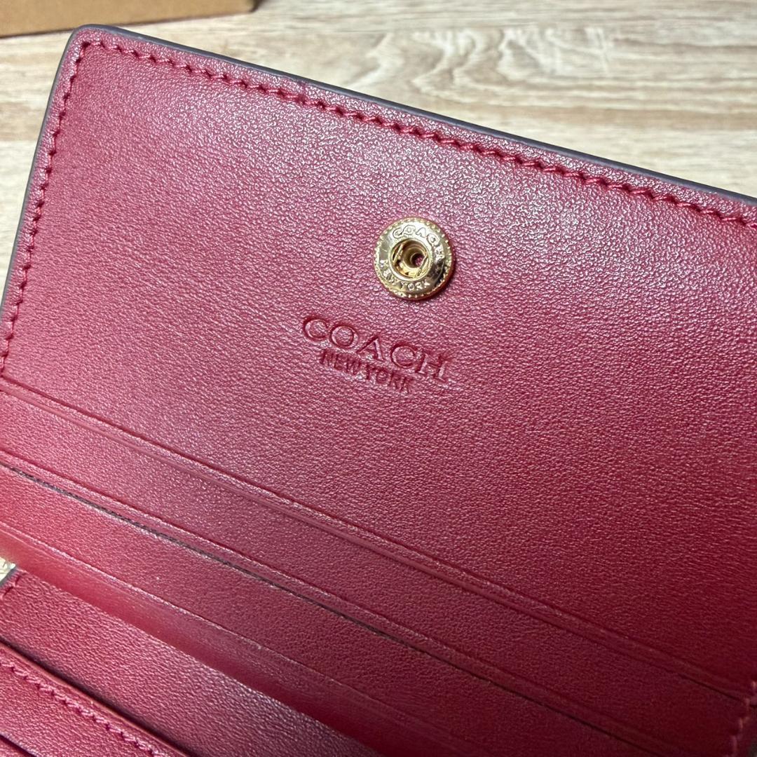 778313/COACH シグネチャー マルチカラー 折財布 美品