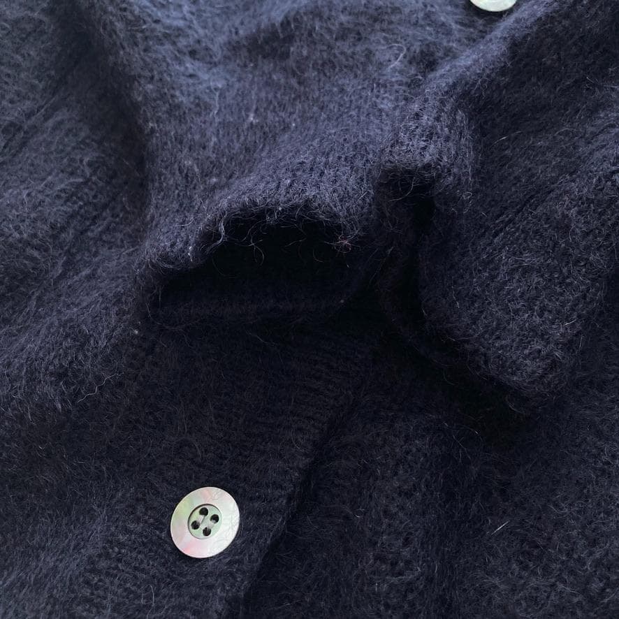【コッコ】23区　22AW リッチモヘア Vネックカーディガン ネイビー