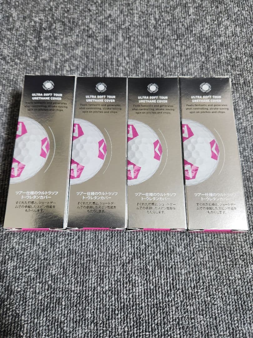 22 キャロウェイ ゴルフボール クロムソフトX ピンク系 4スリーブ