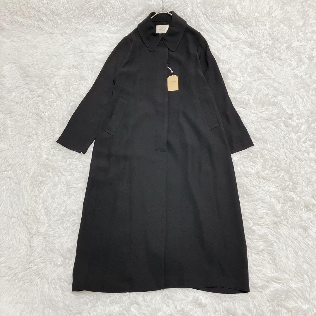 新品タグ付 Unpeu Femme 襟デザイン ロングコート 黒 ブラック