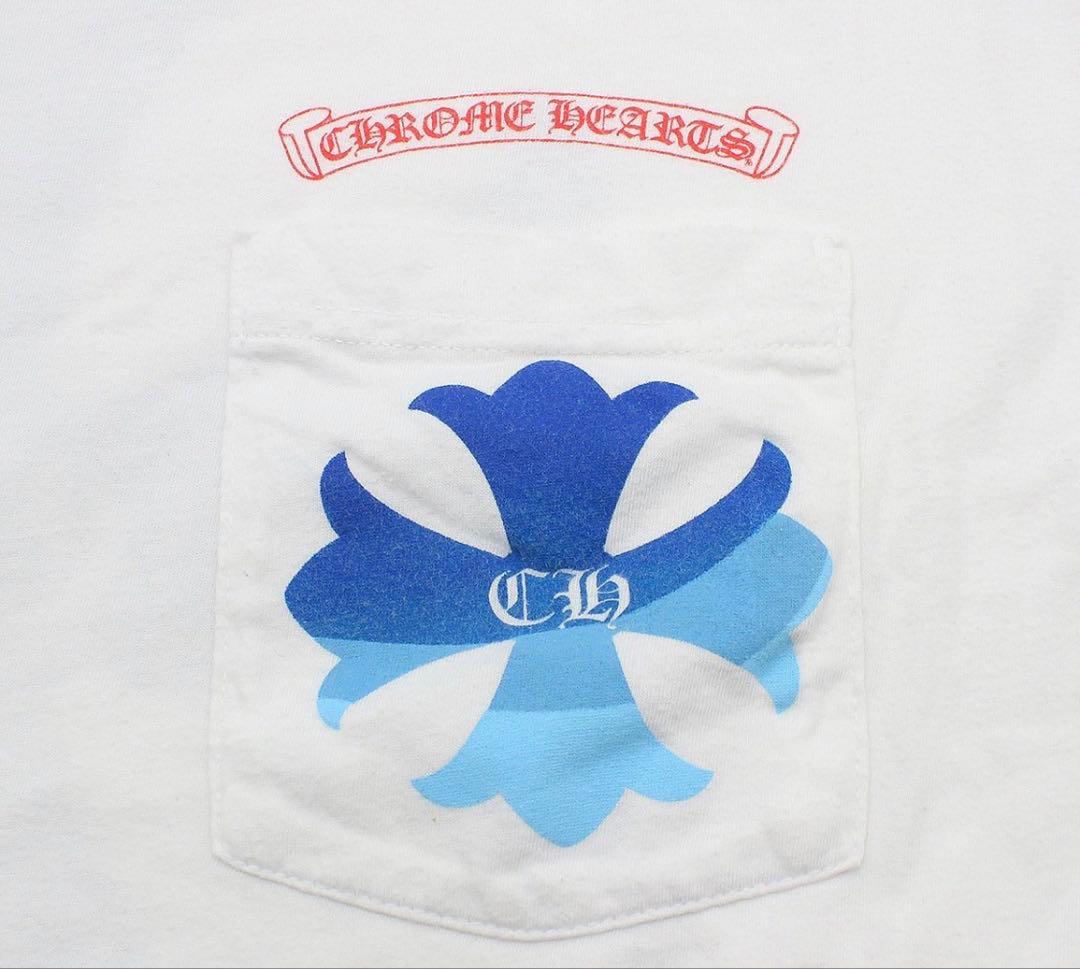 T2157 美品 クロムハーツ CHプラス クロスプリント ロングTシャツ