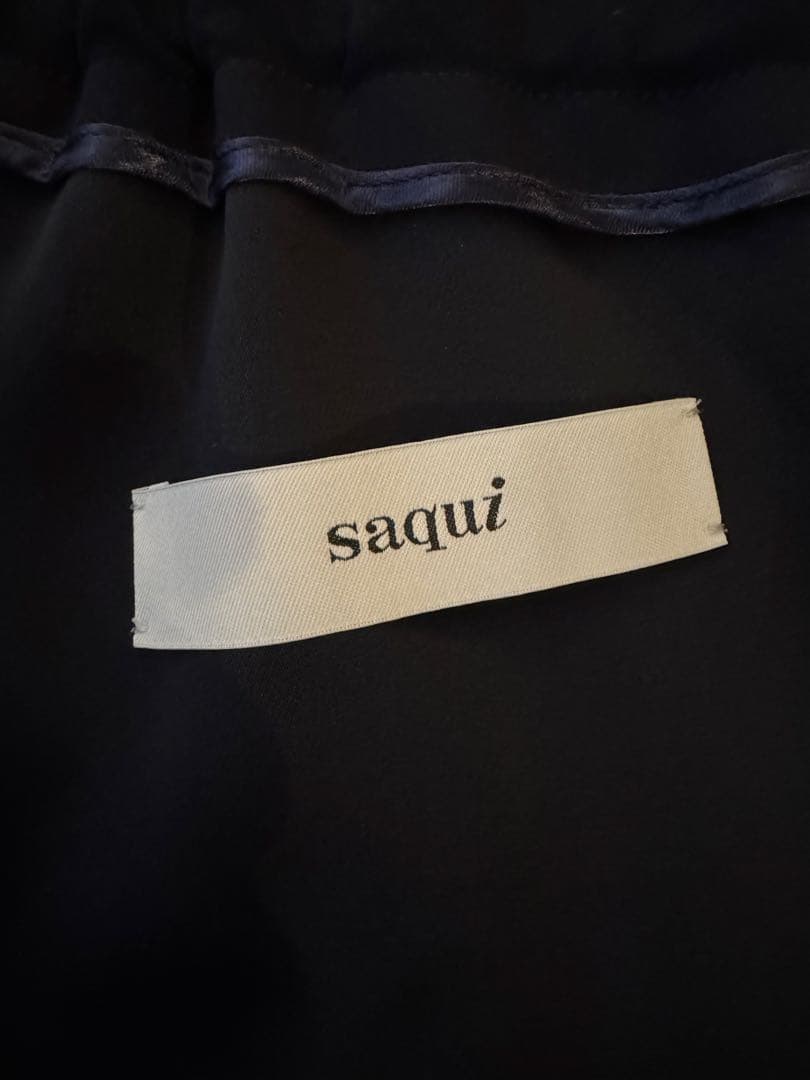 SAQUIストレートスカート34ネイビー