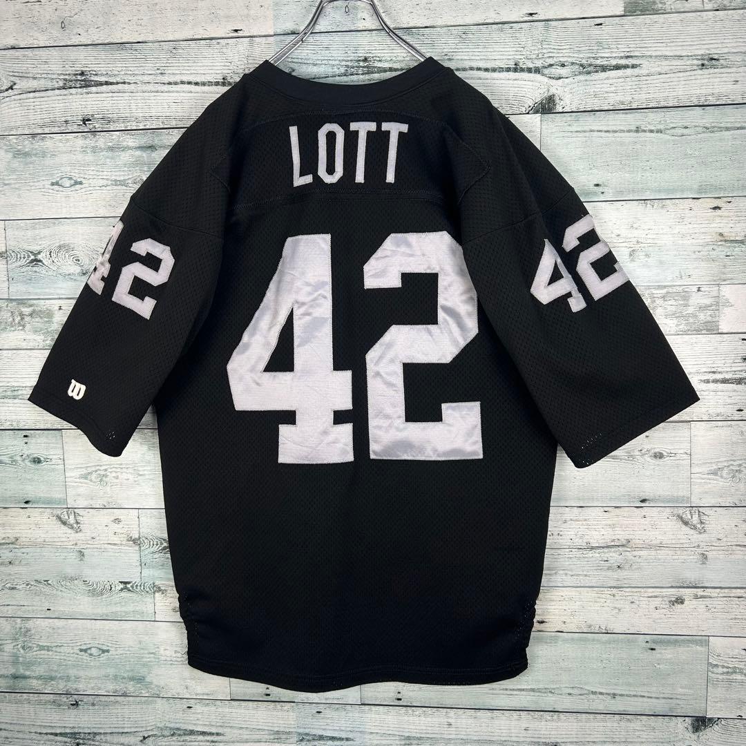 ウィルソン NFL 全刺繍 レイダース アメフトゲームシャツ XL相当 5254