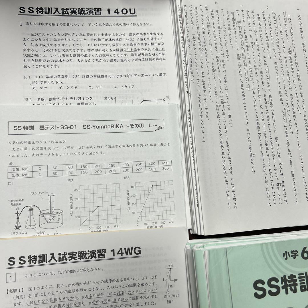 ㉓や　サピックス　SAPIX SS特訓入試模擬演習シリーズ　桜蔭コース　4科目