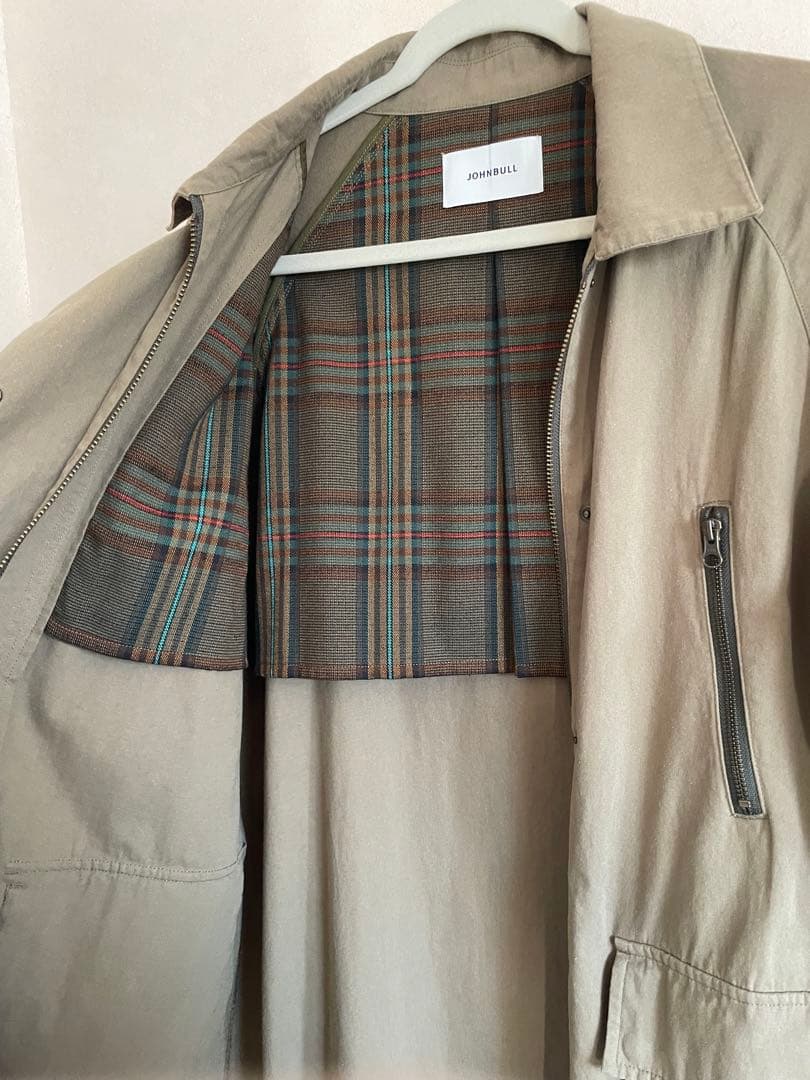 【新品未使用/完売品】春服JOHNBULL チェックライニングコート定価3.5万