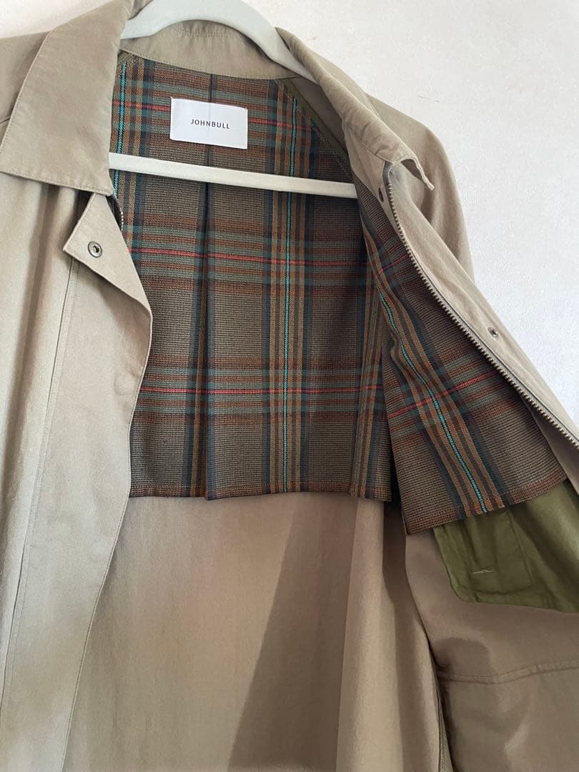 【新品未使用/完売品】春服JOHNBULL チェックライニングコート定価3.5万