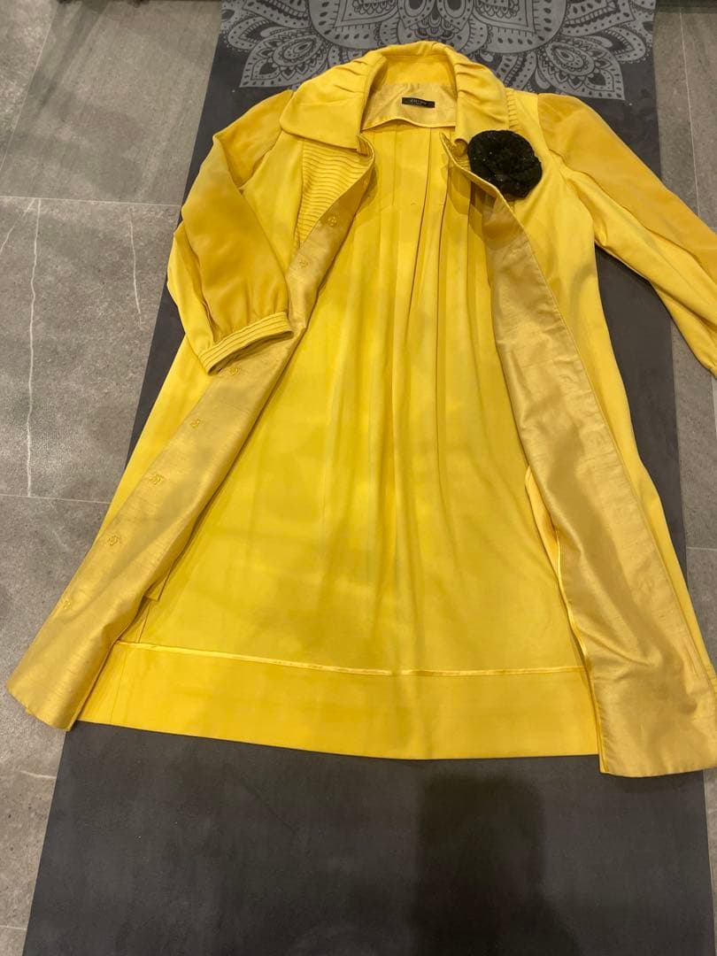 秋服　美品　COTOO 2way 異素材ワンピース　コート　38