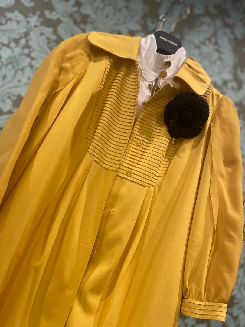 秋服　美品　COTOO 2way 異素材ワンピース　コート　38