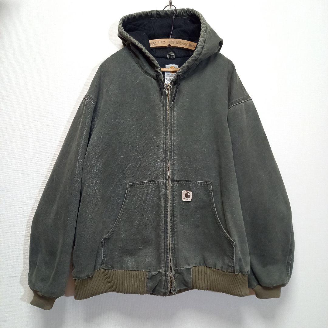 2XL！00s メキシコ製 カーハート モスグリーン アクティブジャケット