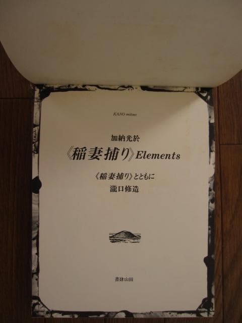 稲妻捕り Elements　加納光於　瀧口修造
