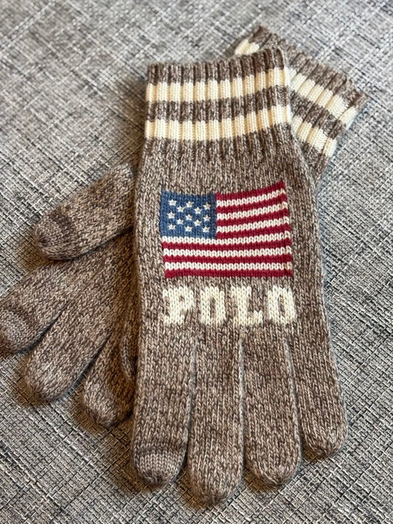 POLO RALPH LAUREN 手袋 ニットグローブ 星条旗 & ロゴ