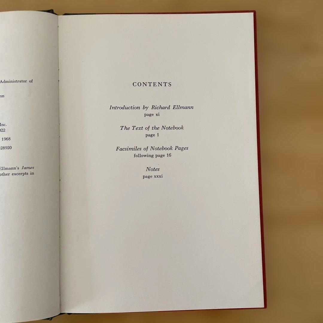 James Joyce GIACOMO JOYCE 初版　ハードカバー1968