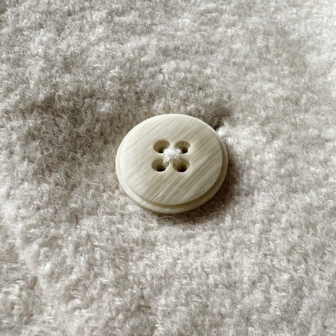 45R【アルパカ混ウール／縮絨ニット】ステンカラーコート／Aライン＆セミロング