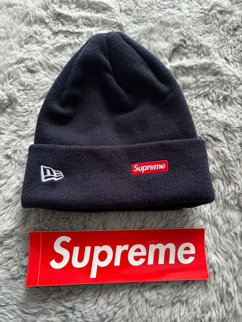 Supreme Nike NEW ERA ニット帽 ネイビー Sロゴ