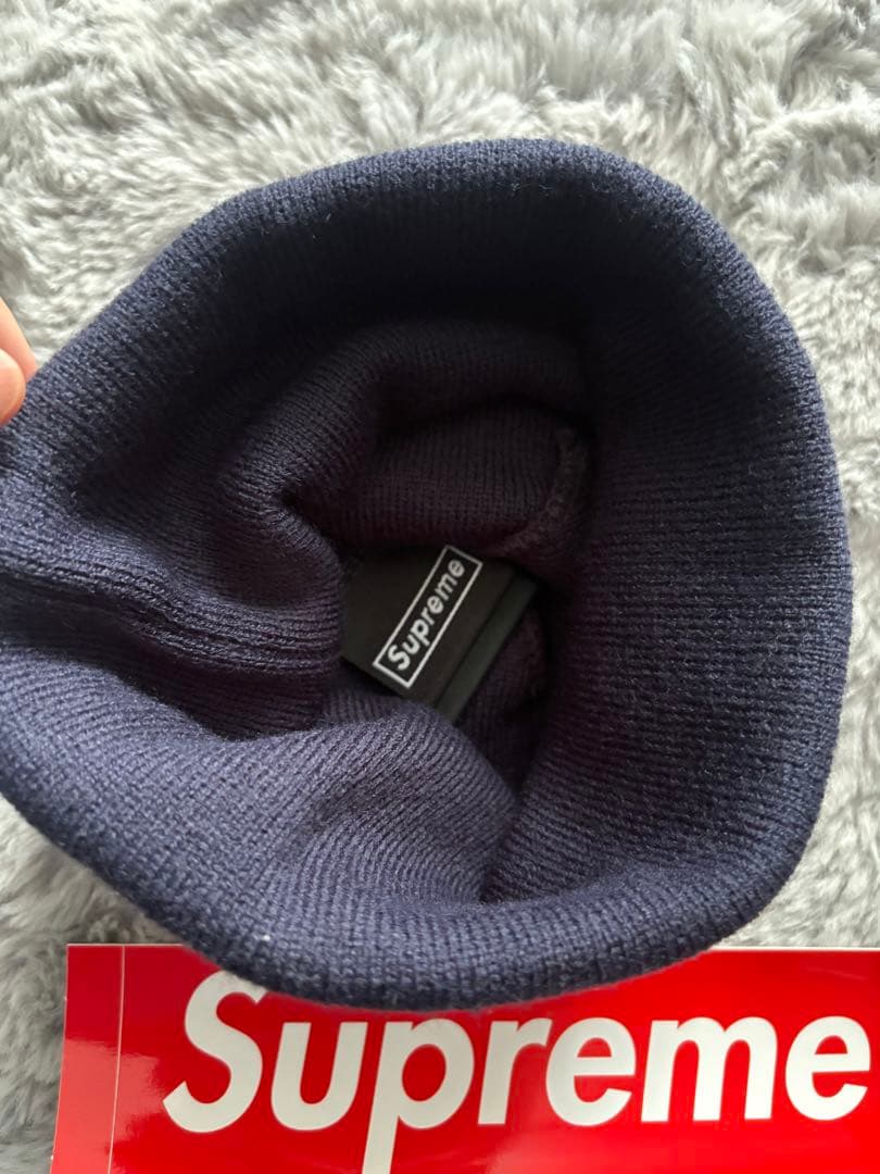 Supreme Nike NEW ERA ニット帽 ネイビー Sロゴ