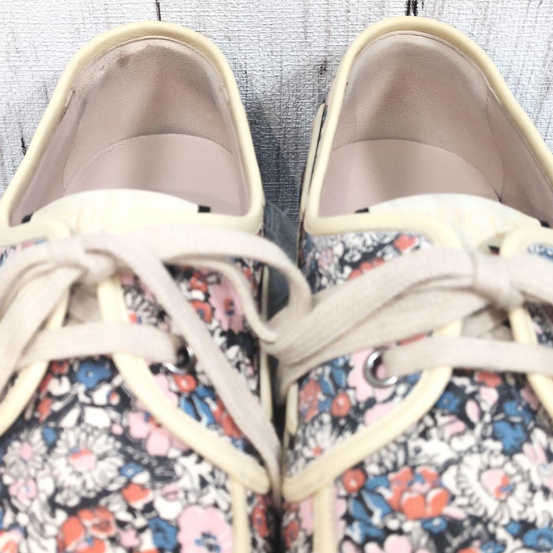 希少モデル【美品】グッチ リバティ コラボ モカシンデッキシューズ 花柄 7.5