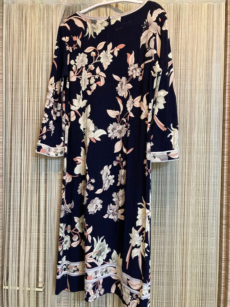 ♡レオナール美品♡花柄 七分袖ワンピース