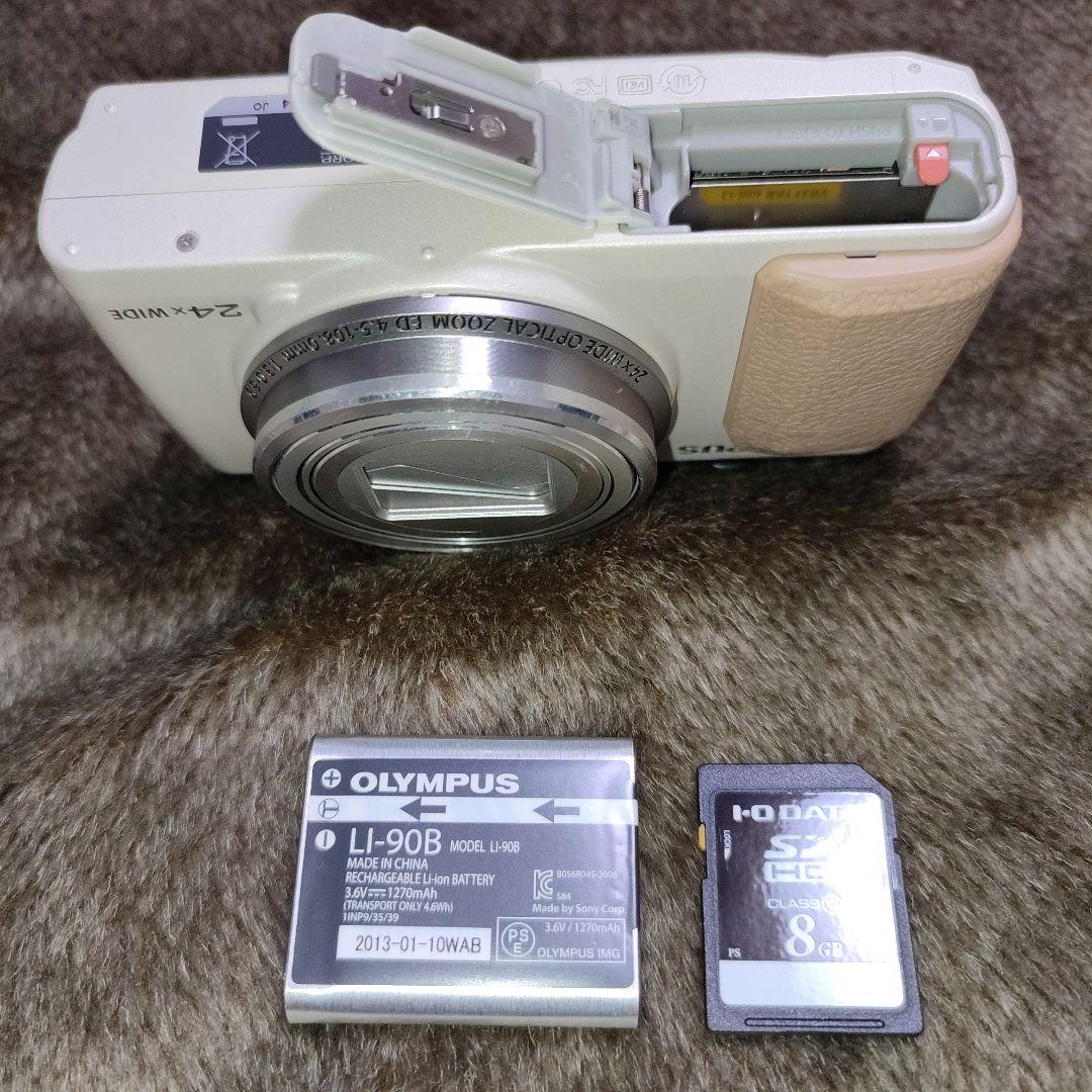 OLYMPUS SH-60 デジタルカメラ コンデジ ホワイト ベージュ 動作品