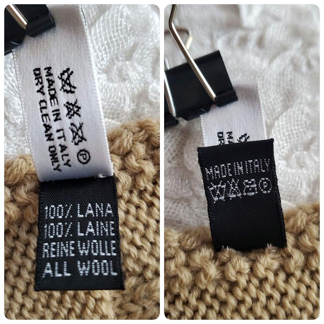 Christian Dior ディオール ニットマフラー ロゴ ベージュ ウール