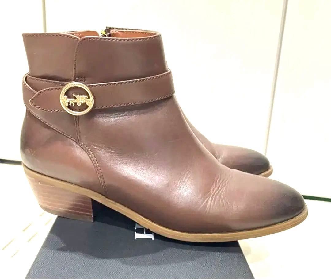 傷あり　コーチCoach 24cm/サイズ7 馬車ロゴ