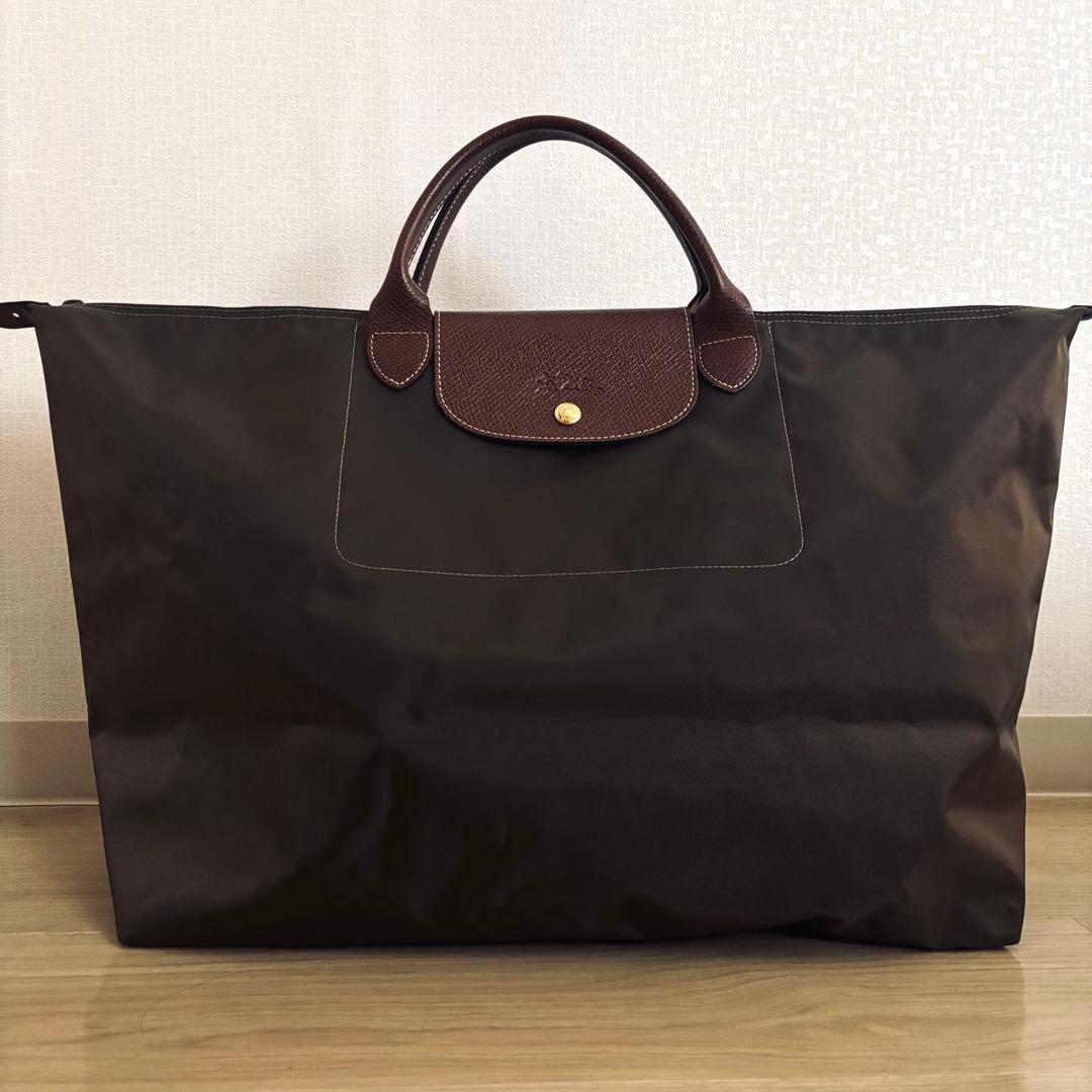 t*f様 未使用級✨ロンシャン ル プリアージュXL ボストンバッグ カーキ 大