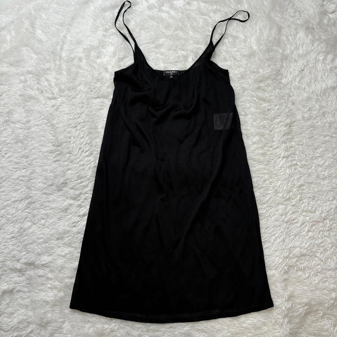 未使用に近い✨CHANEL シャネル インナー キャミソール ブラック 36
