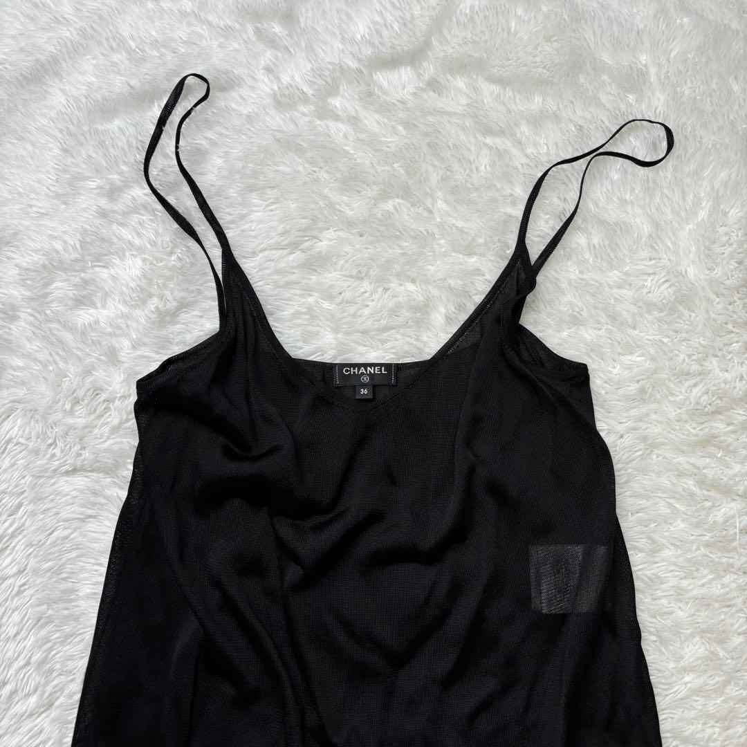 未使用に近い✨CHANEL シャネル インナー キャミソール ブラック 36