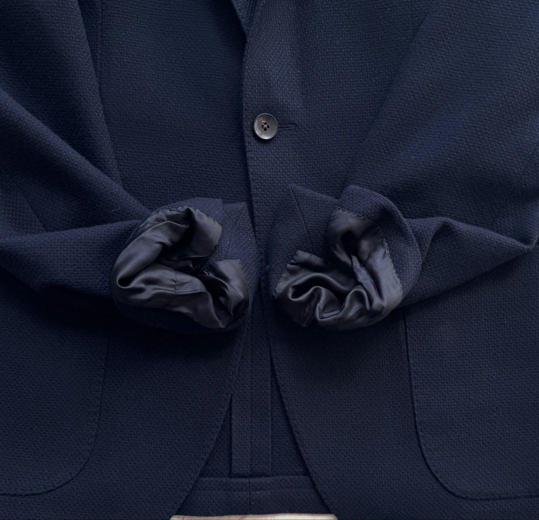 【極美品・未使用級】LARDINI ラルディーニ ネイビーホップサックジャケット