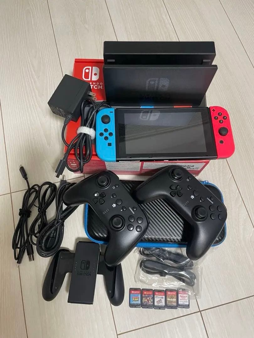 週末限定セール 美品Nintendo Switch 【プロコン2個ソフト5個付】