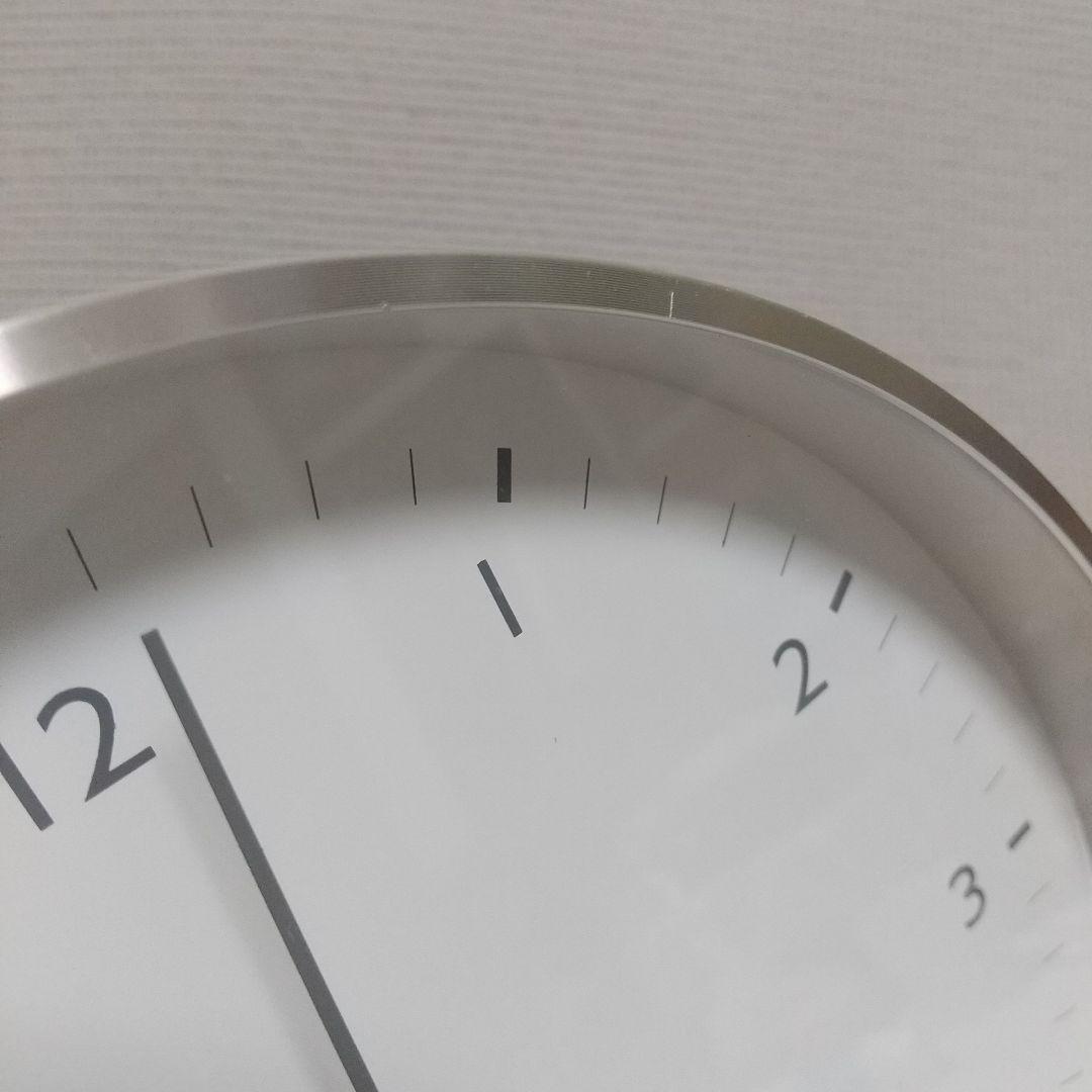 北欧モダン♪定価1万3千円 deuxC ドゥセー 掛け置き電波時計 アルミ製