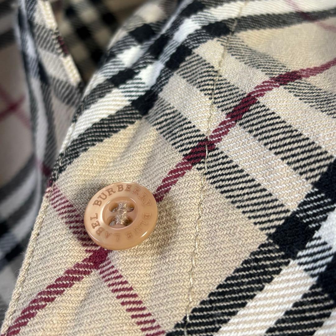 美品バーバリーブルーレーベルノヴァチェック総柄ワンピース正規品BURBERRY