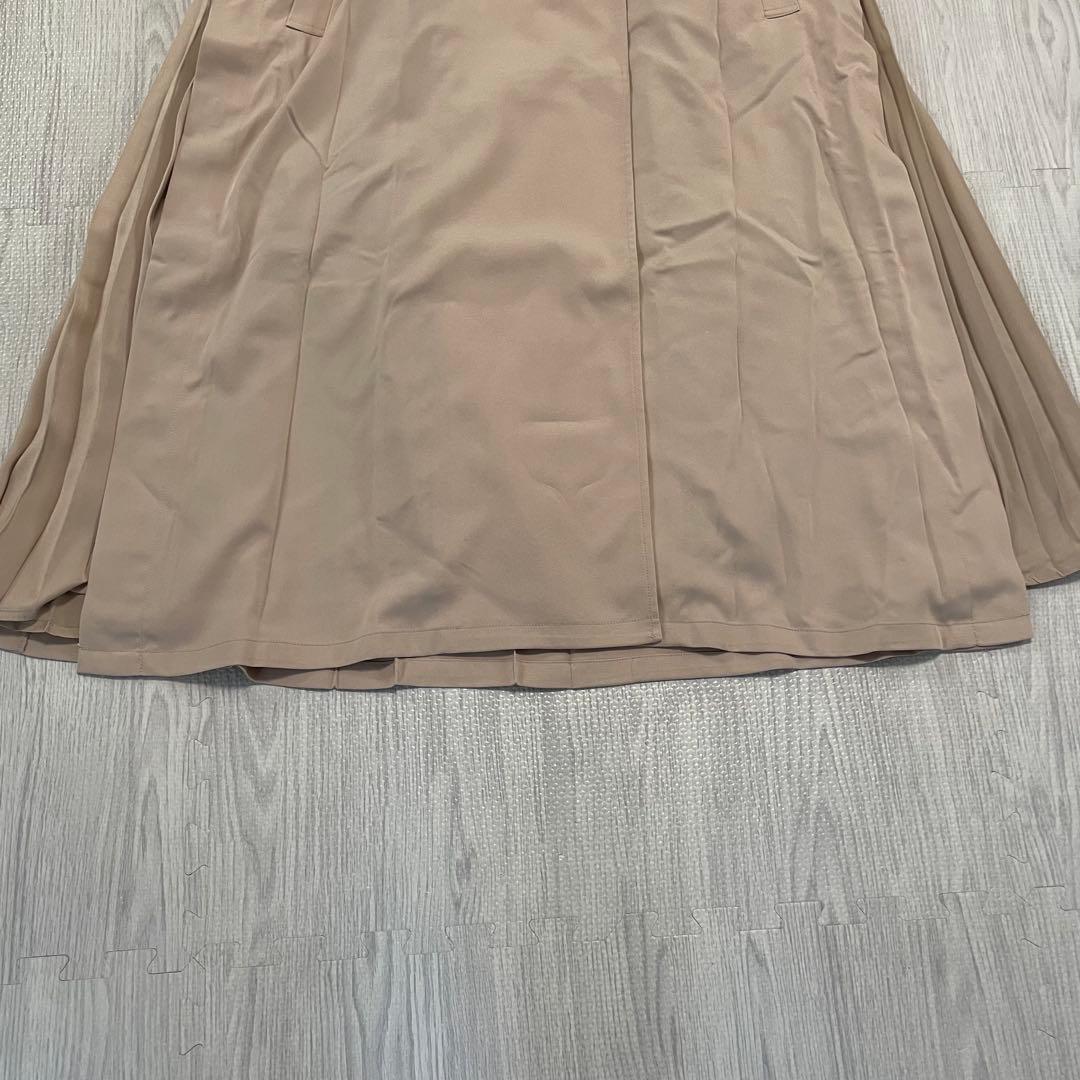 【未使用品】rienda トレンチコート　ベルト付き　プリーツ　ライトベージュ
