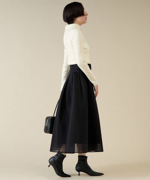 マルティニーク ラッセルダンボールフレアスカート BLACK
