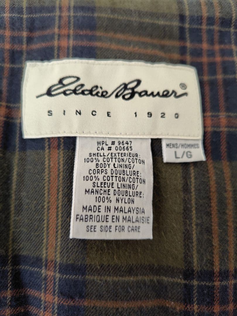 【Eddie Bauer】ブラウン コーデュロイ カバーオール　L　90年代