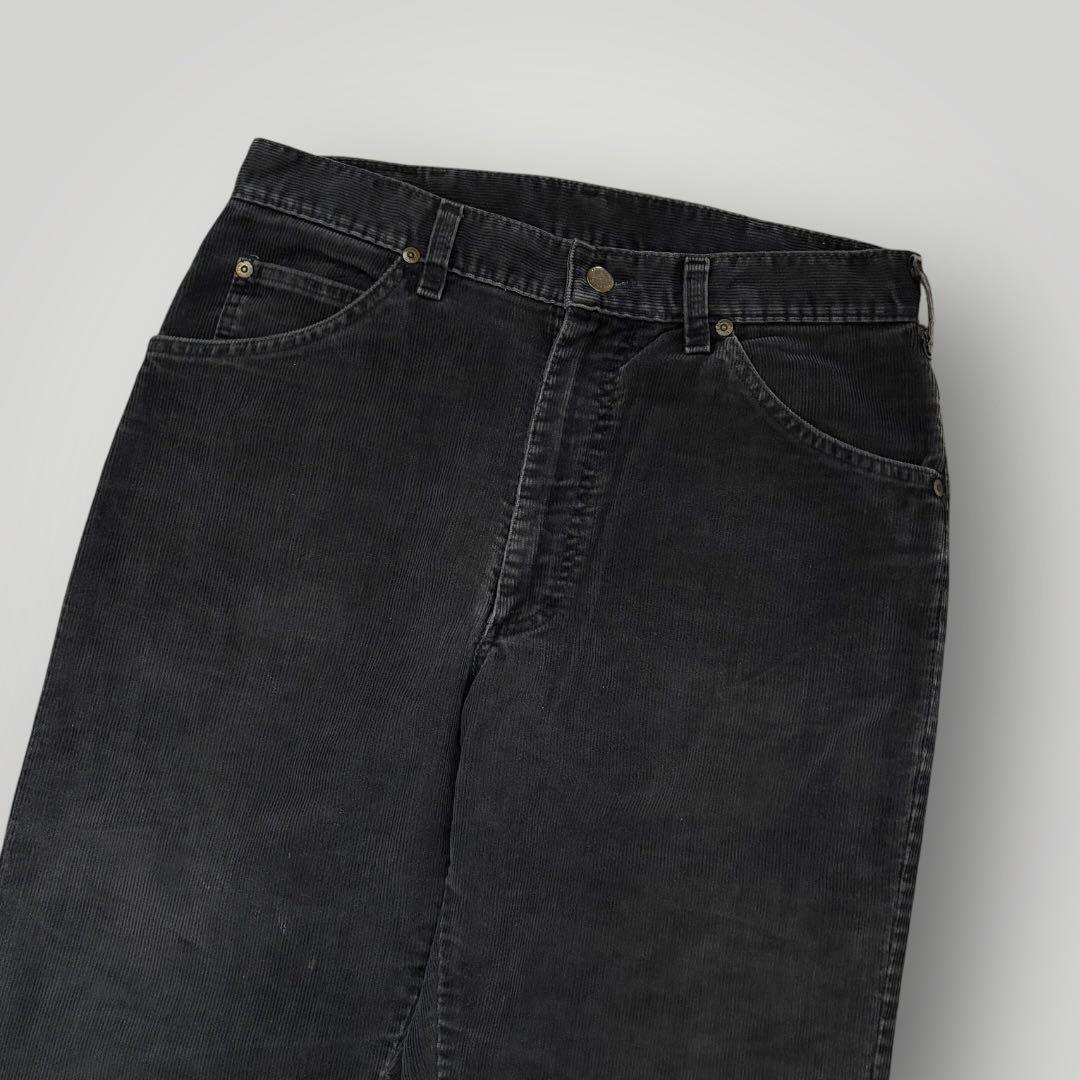 希少美品！USA製 80s LEE コーデュロイパンツ 200 チャコール 黒