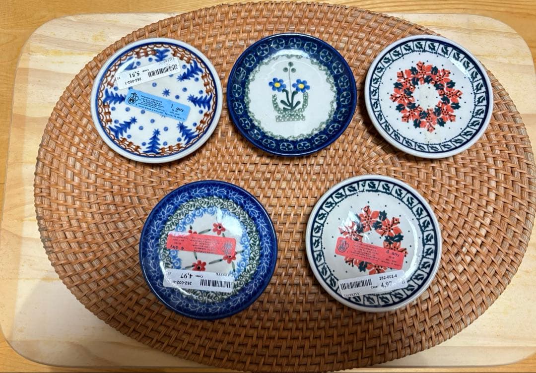 新品　ポーランド食器　ツェラミカアルティスティッチナ　5枚　ポーリッシュポタリー