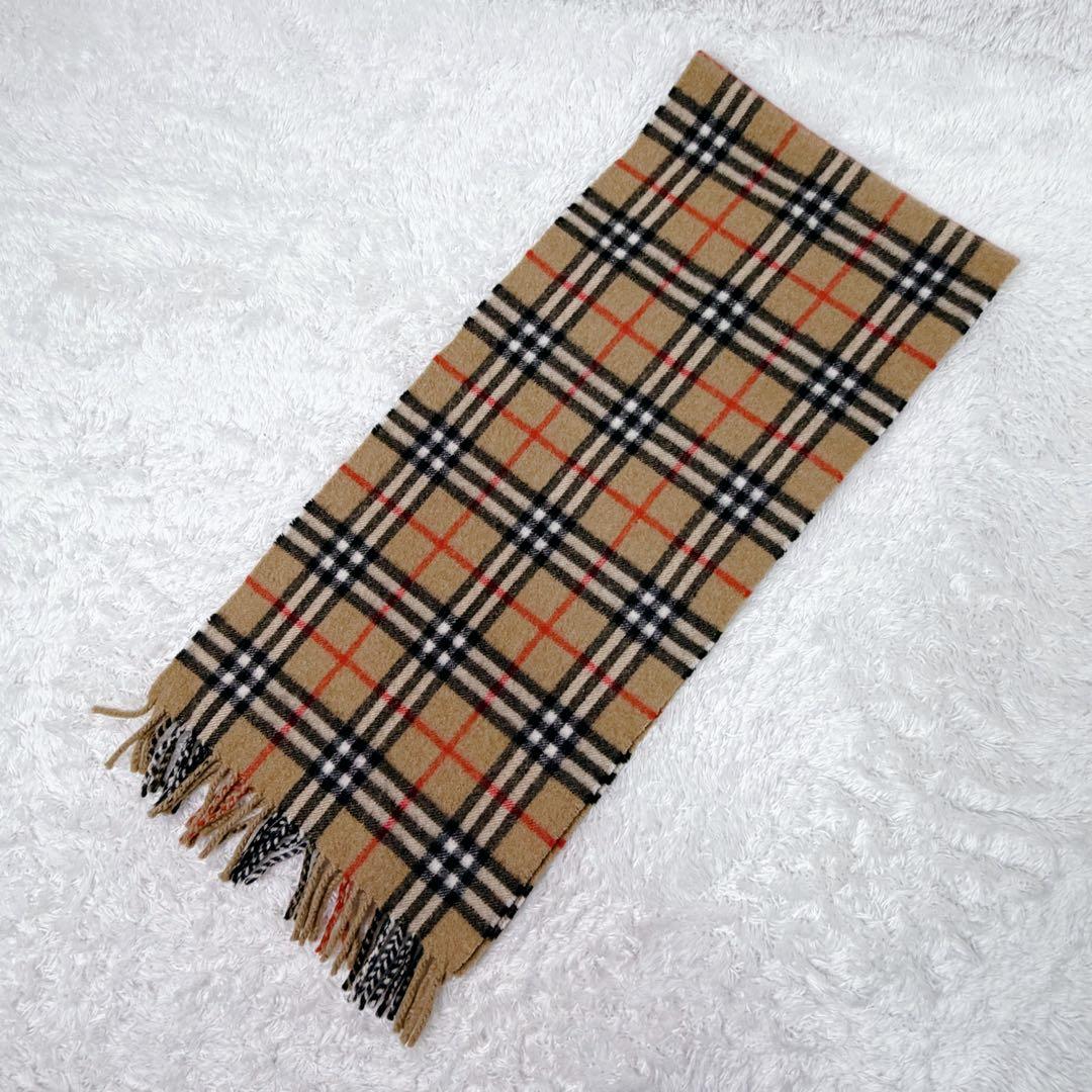 Burberry バーバリー　マフラー　カシミヤ　イギリス製　ノバチェック