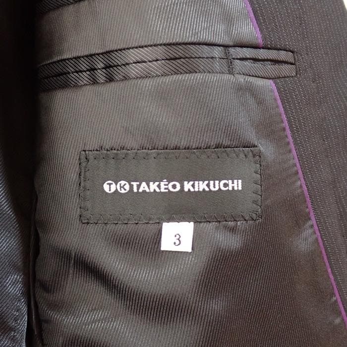 タケオキクチ TAKEO KIKUCHI ブラックスーツ サイズ3 セットアップ