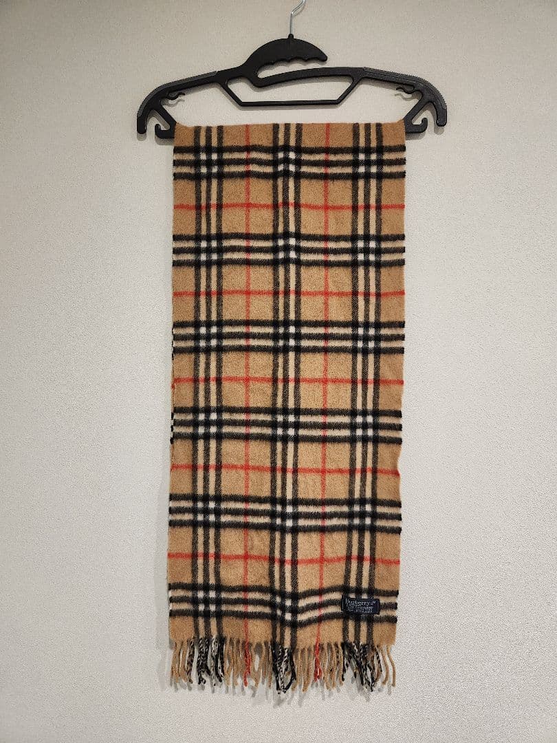 バーバリー ノバチェック カシミヤ100％ マフラー ベージュ 定番
