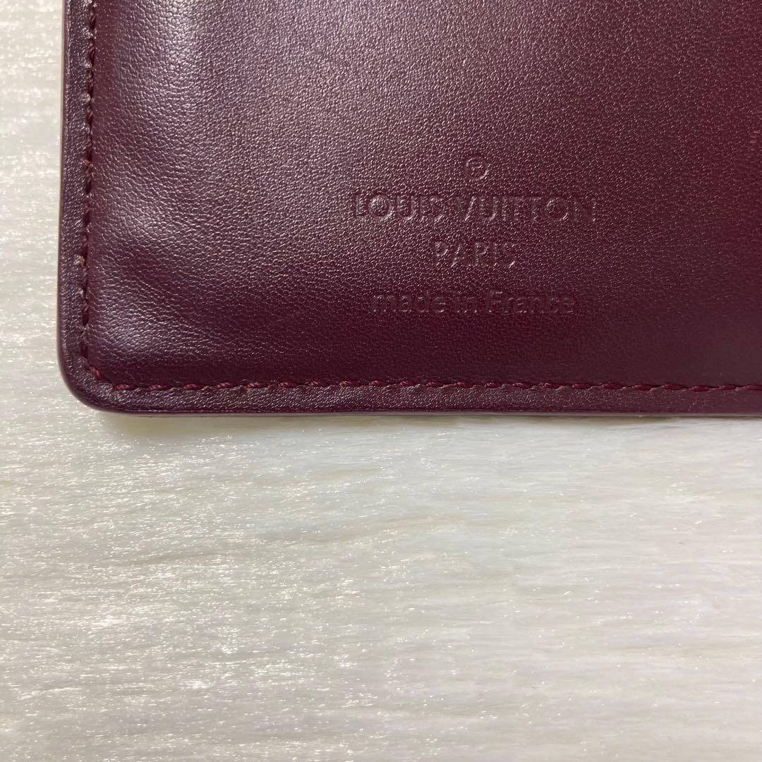 早い者勝ち　箱付き　LOUIS VUITTON ヴィトン　二つ折り　がま口　赤茶