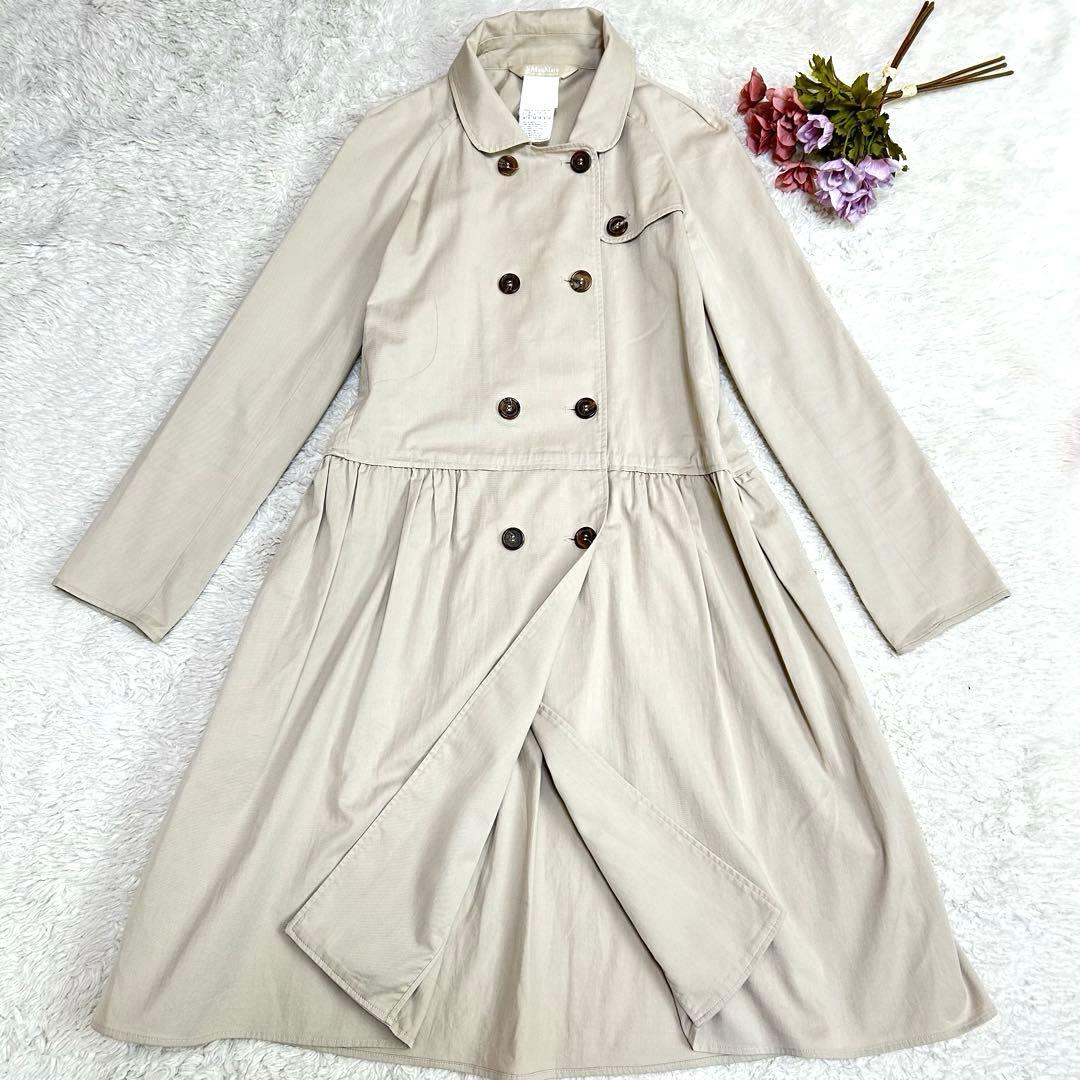 【S Max Mara】マックスマーラ　ベージュ ダブルブレスト　トレンチコート