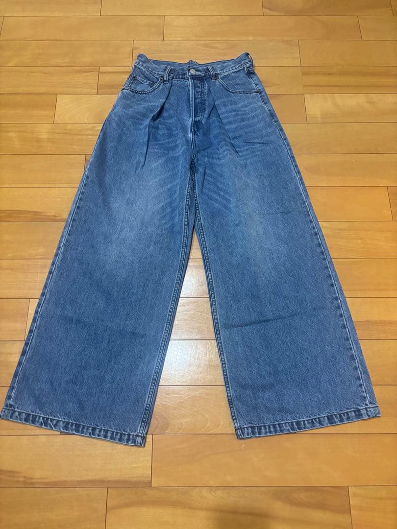 Whim Gazette デニムタックパンツ　⭐︎タグなし