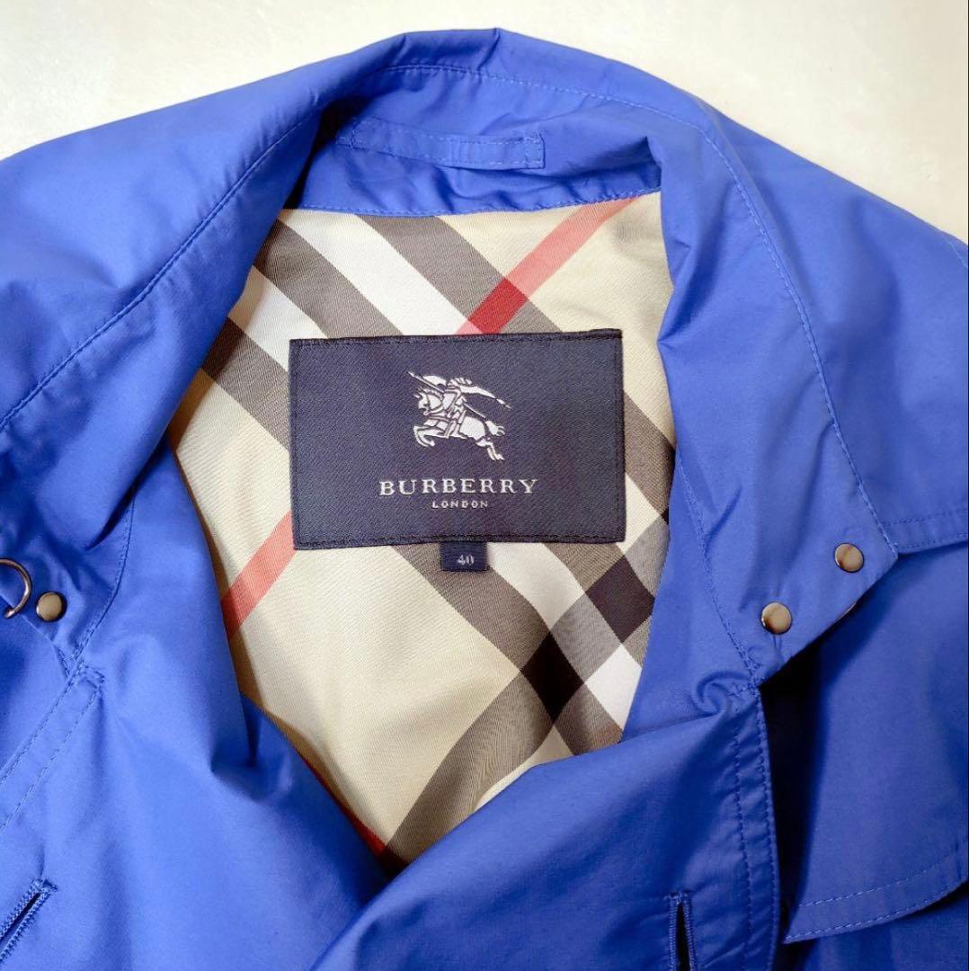 【極美品】BURBERRY ブルー スプリングコート BURBERRY 40