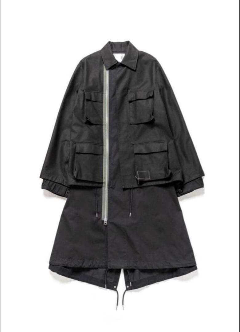 ジャケット・アウター sacai x WTAPS Cotton Back Satin Coat