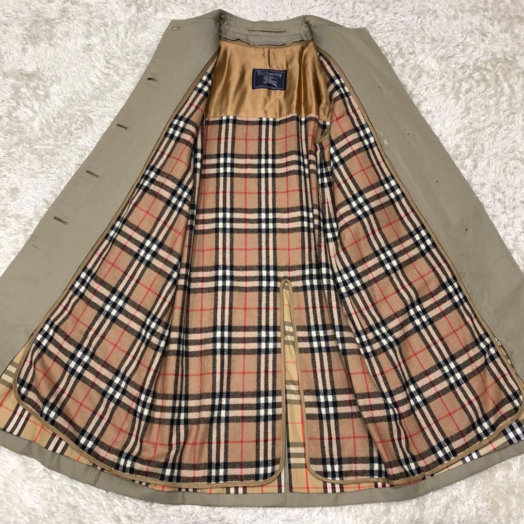美品✨バーバリー 2way ライナー付き ステンカラーコート ノバチェック裏地