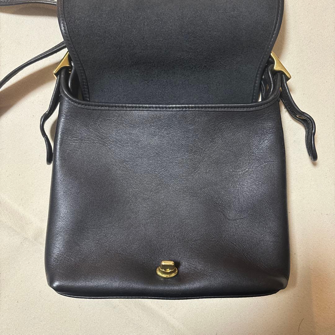【 OLD Coach 90s 】ブラックレザー ショルダーバッグ