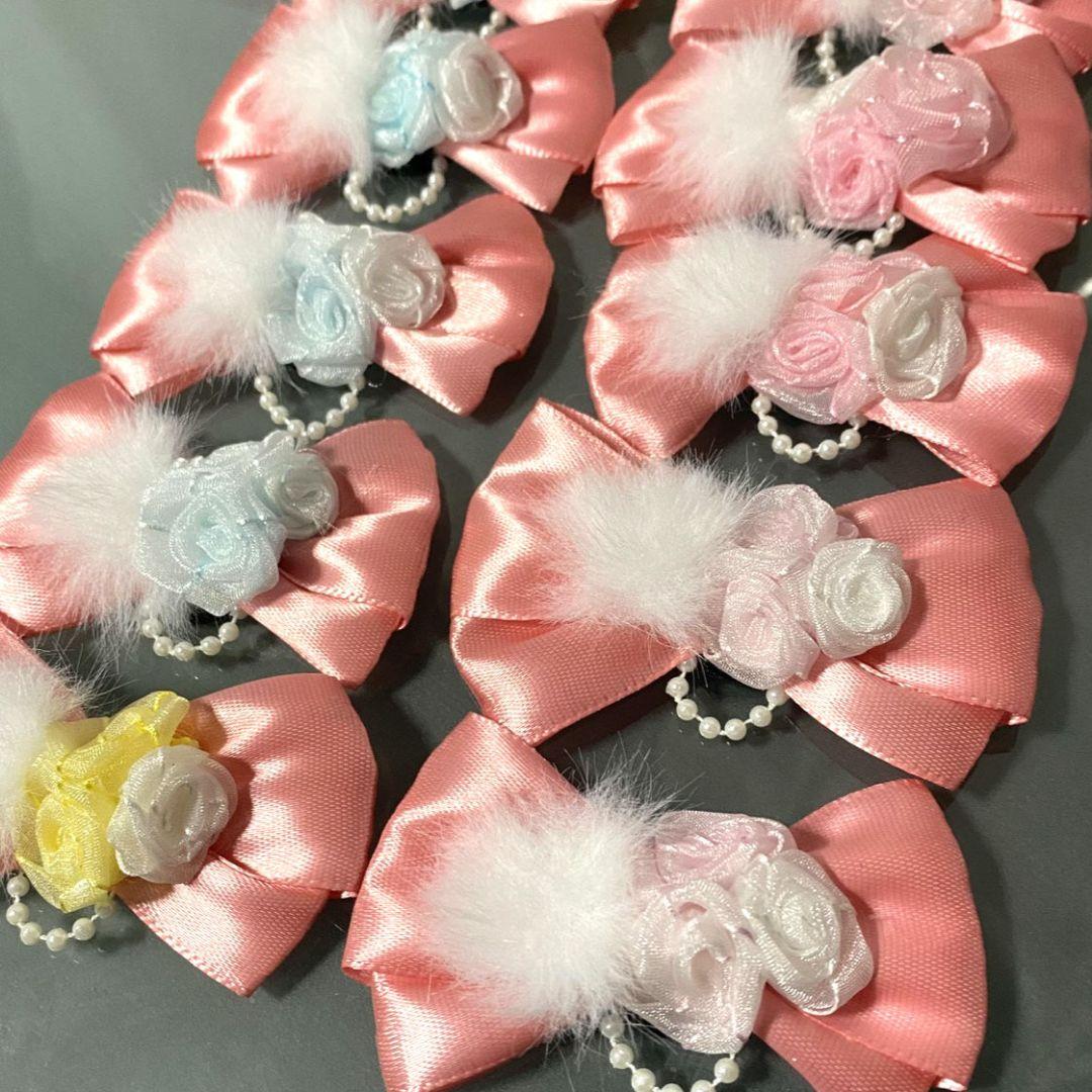 犬 トリミングリボン トリミングチョーカー 誕生日 記念日 桜
